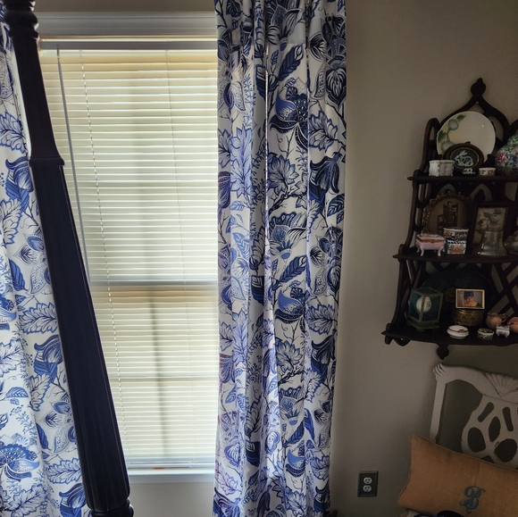 Lush Accents Set Of 2 Blue And White Drapery Panels By Lush Poshmark